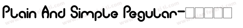 Plain And Simple Regular字体转换